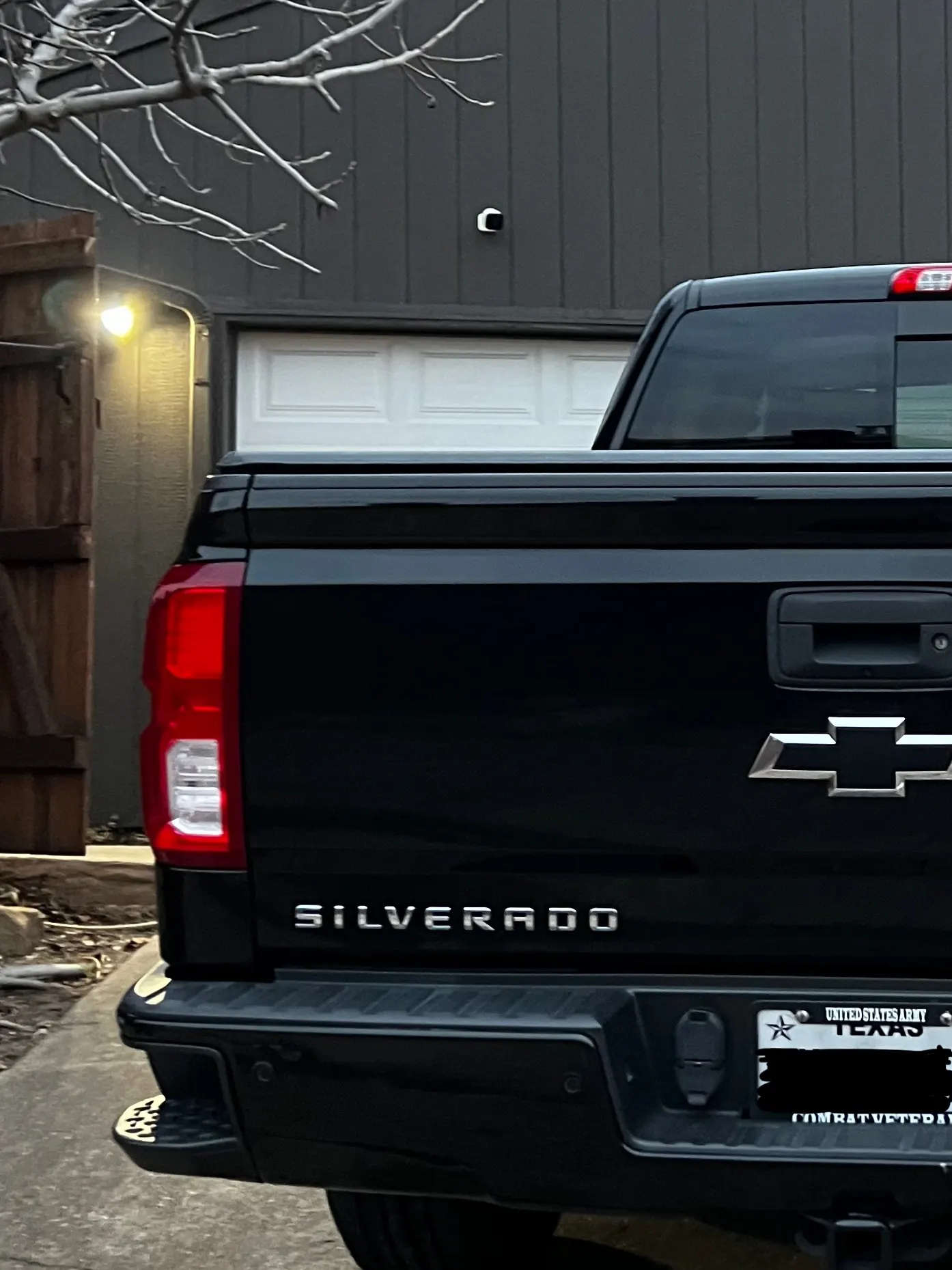 Chevy Silverado tailgate close-up after exterior detail