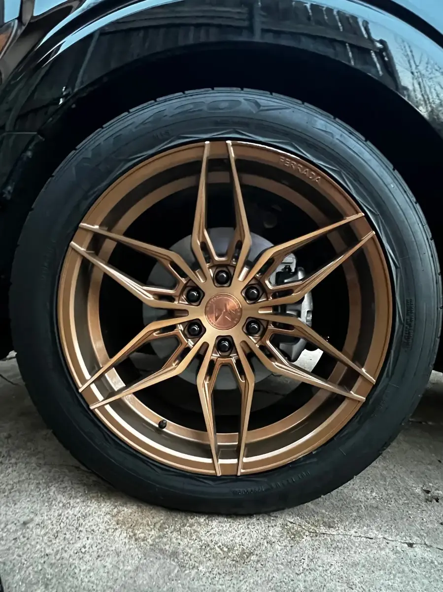 Ford F-150 bronze wheel cleaned and dressed