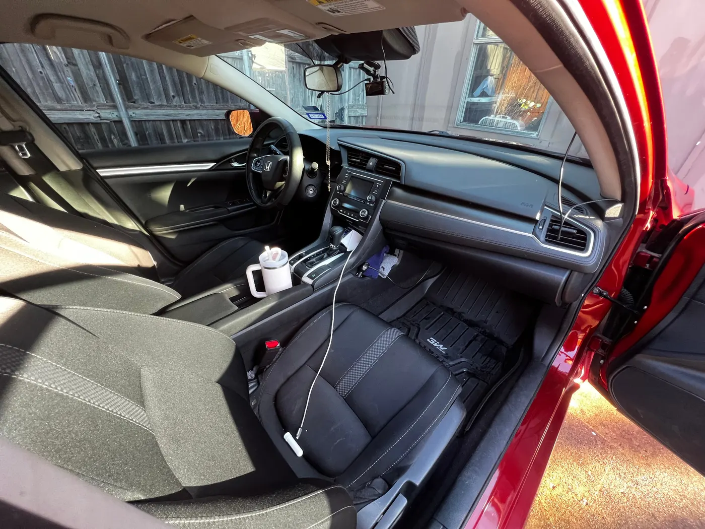 Honda Civic front interior after detail
