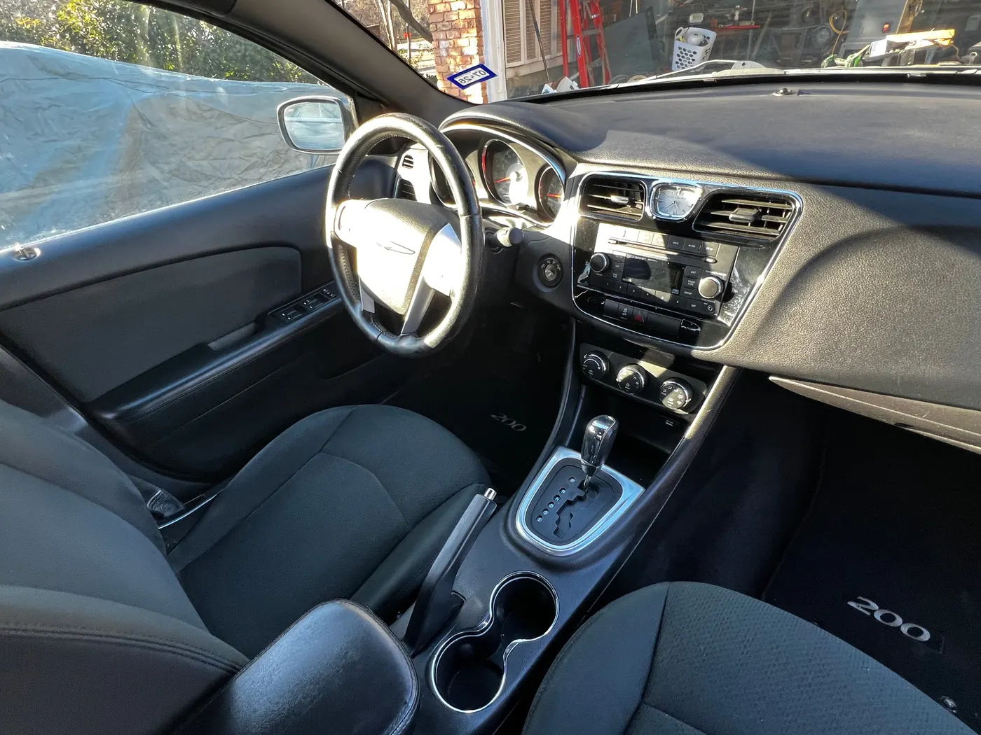 Chrysler 200 front seats and dashboard after interior detail