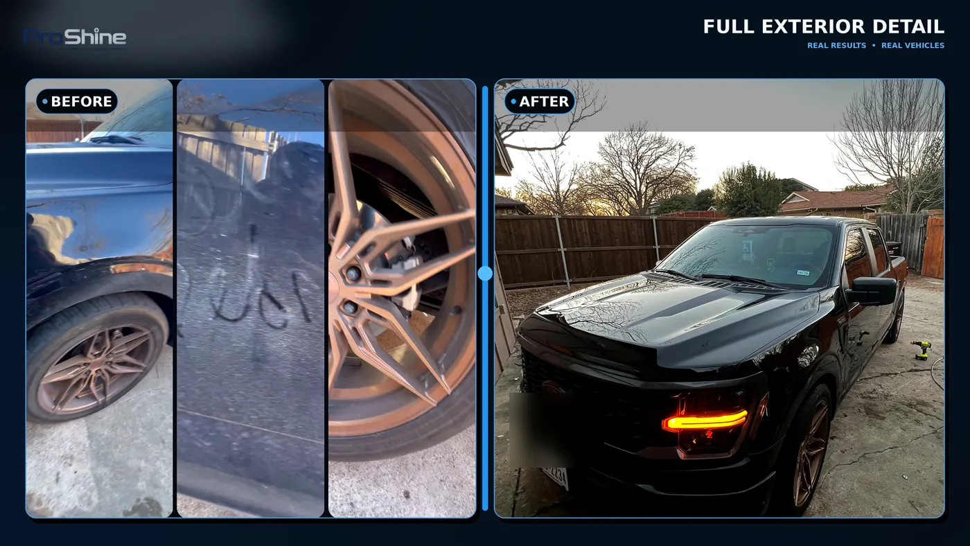 Ford F-150 full exterior detail before and after